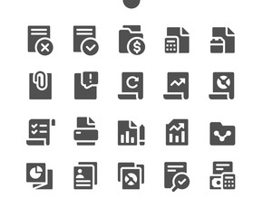 Report v3 UI Pixel Perfect Well-crafted Vector Solid Icons 48x48 Ready for 24x24 Grid for Web Graphics and Apps. Simple Minimal Pictogram