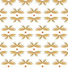 Seamless vector floral pattern with abstract flowers. - 318902495