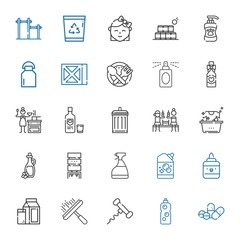 bottle icons set