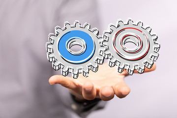 gear Technology setting concept background.