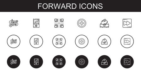 forward icons set