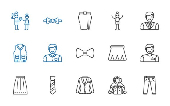 tie icons set