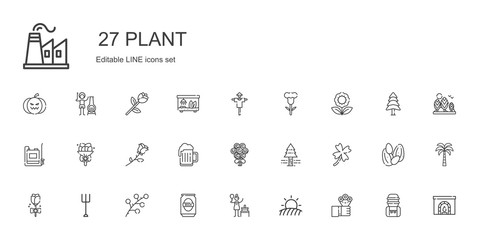 Obraz na płótnie Canvas plant icons set