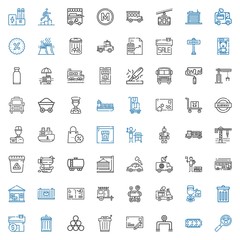 truck icons set