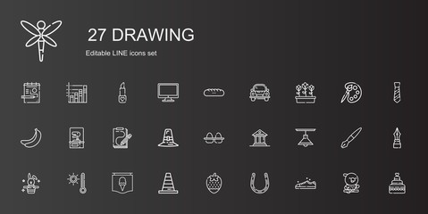 drawing icons set