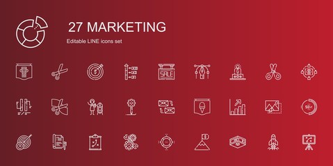 marketing icons set