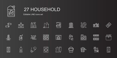 household icons set