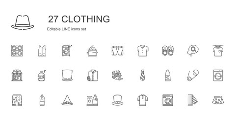 clothing icons set