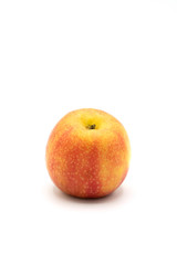 naturally apple, ​red, yellow apple in front of white background