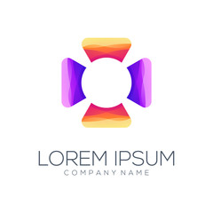 cross logo design vector abstract