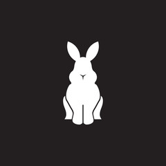Rabbit icon logo design vector illustration template