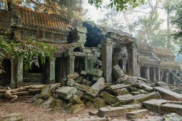 Fototapeta na wymiar Die Tempelanlage Ta Prohm in Kambodscha