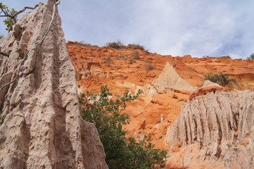 Rocks and stones in the gorge of Vietnam