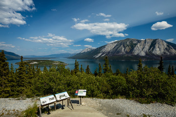 The Landscape between Carcross and Skagway in Alaska and Canada