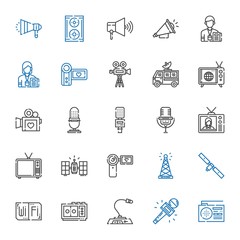 broadcast icons set