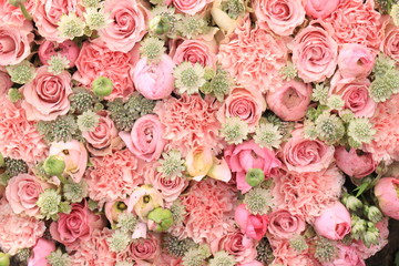Pink wedding flowers