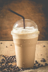 Cold Coffee On Wood