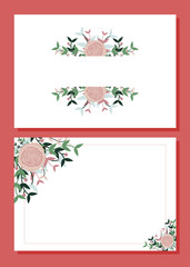 The card is decorated with flowers. Cards for special occasions. Card of happiness for special people