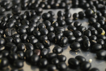 Close-up of black beans