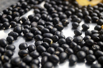 Close-up of black beans