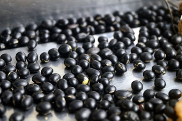 Close-up of black beans