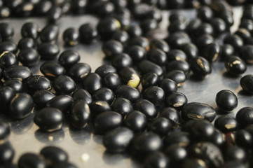 Close-up of black beans