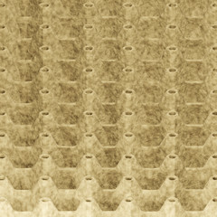 Square 3D illustration with an empty cardboard egg pallet. Papier-mache packaging, eco-friendly container for transporting farm and poultry products. Orthographic view. D  By Daria Iva  Related keywor