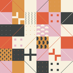 Obraz premium Abstract Retro Looking Vector Pattern