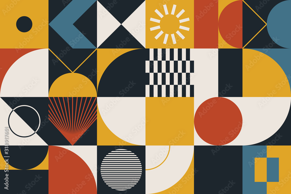 Aufkleber brutalism design abstract vector pattern