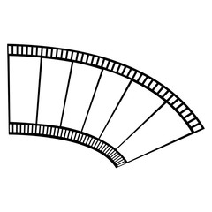 abstrack filmstrip Logo Template vector illustration design