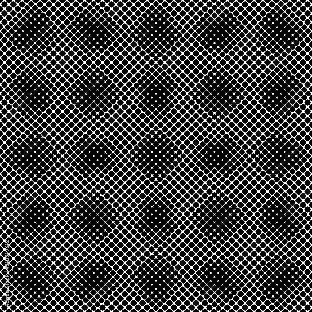 Poster abstract seamless diagonal square pattern background - monochrome vector graphic design