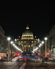 Saint Peter Rome By Night
