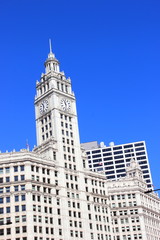 Fototapeta na wymiar Das historische Wrigley Building in Chicago (USA)