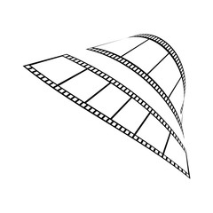 abstrack filmstrip Logo Template vector illustration design
