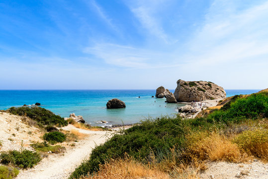 Beautiful Seascape In Cyprus Aphrodite Rock