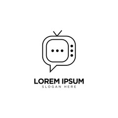 Movie Chat Logo Design, Multimedia Logo Template