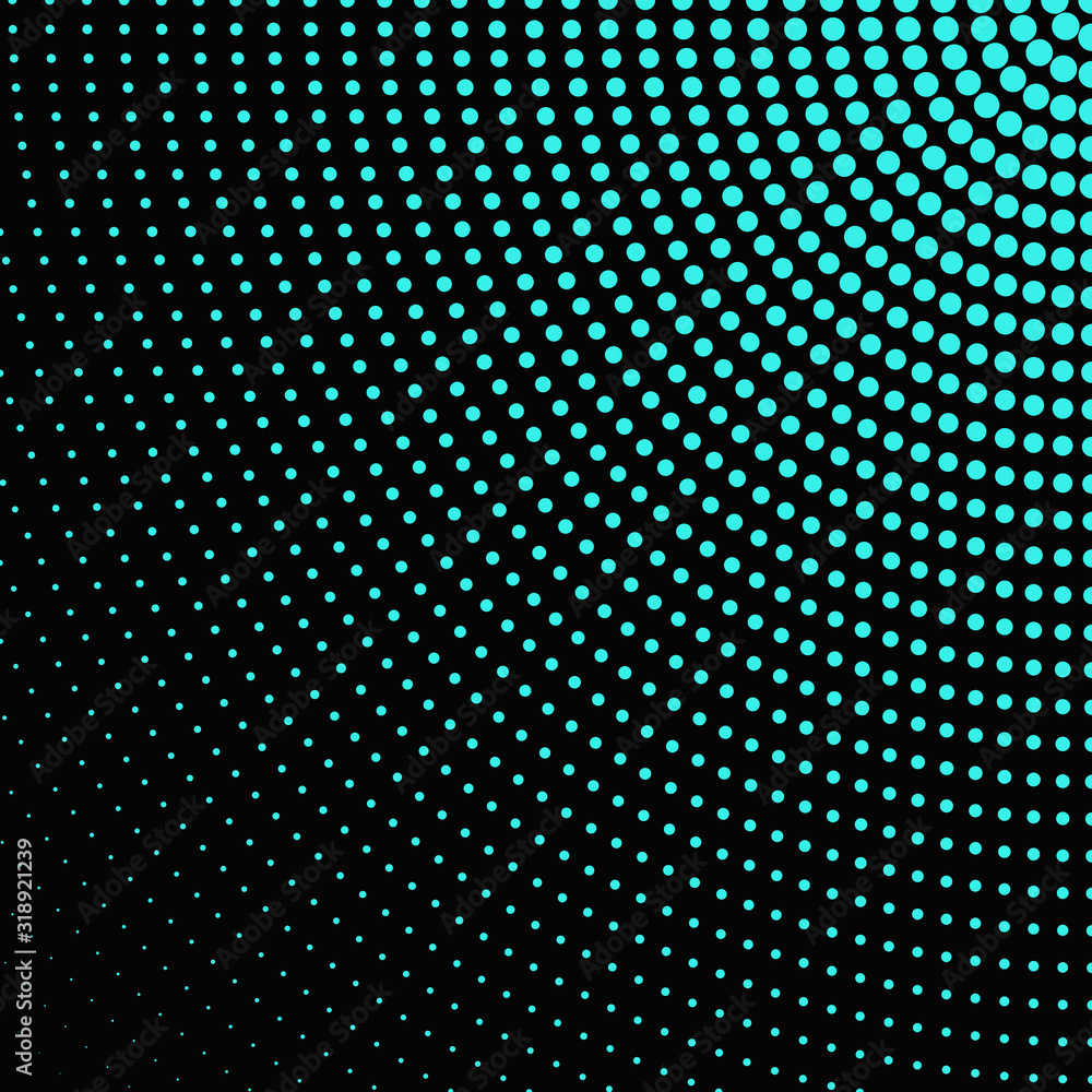 Poster halftone geometrical circle pattern background design - abstract vector graphic
