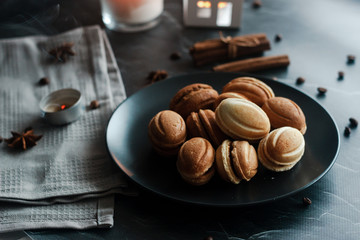 Cookies on a plate. Russian homemade cookies 
