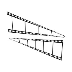 abstrack filmstrip Logo Template vector illustration design
