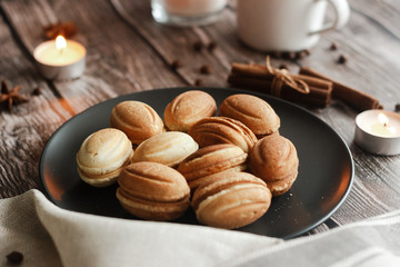 Cookies on a plate. Russian homemade cookies 