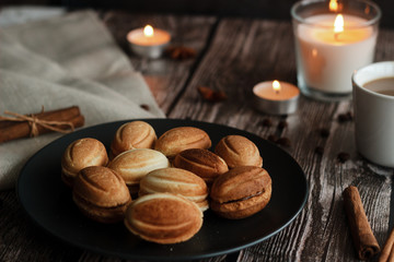 Cookies on a plate. Russian homemade cookies 