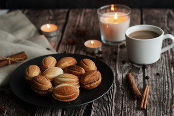 Cookies on a plate. Russian homemade cookies 