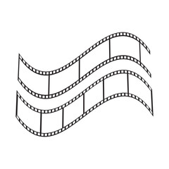 abstrack filmstrip Logo Template vector illustration design