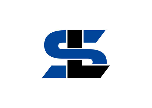 Letter SL simple logo design vector