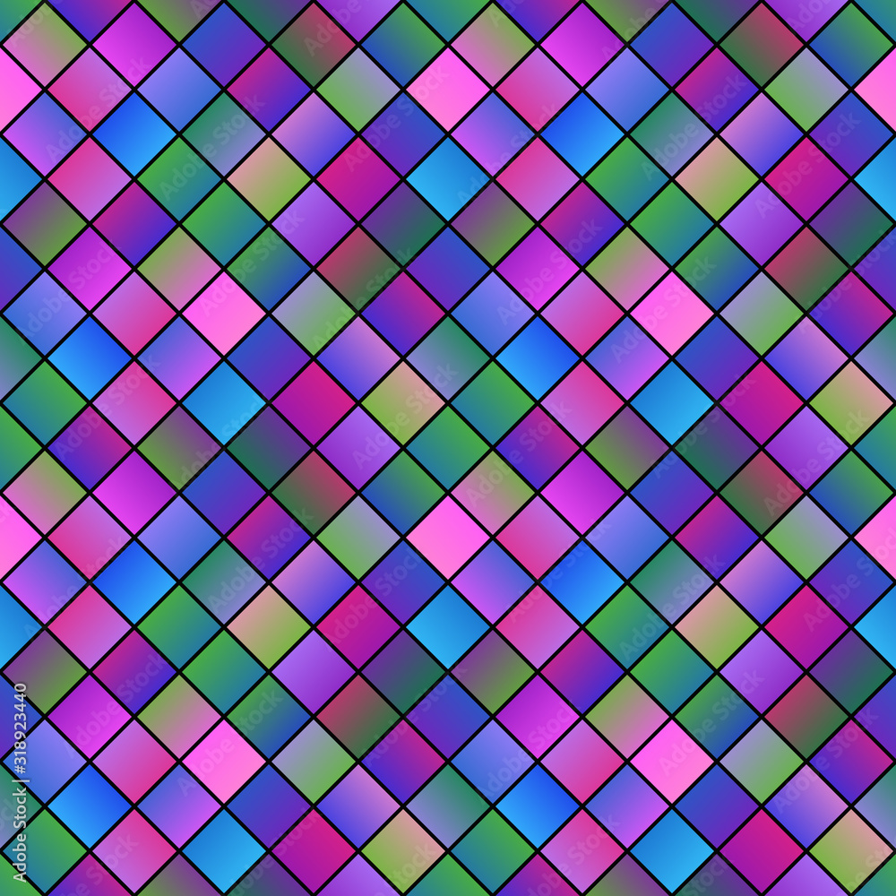 Poster seamless abstract square pattern background - geometric colorful vector graphic design