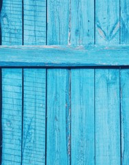Blue wooden background. Bright texture