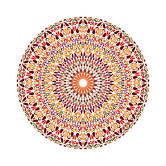 Abstract gemstone pattern mandala - ornamental geometrical vector design element