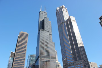 Fototapeta na wymiar Wolkenkratzer in Chicago (USA)