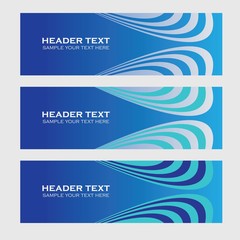 Vector abstract banner design web template