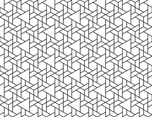 Abstract geometric pattern. A seamless vector background. White and black ornament. Graphic modern pattern. Simple lattice graphic design